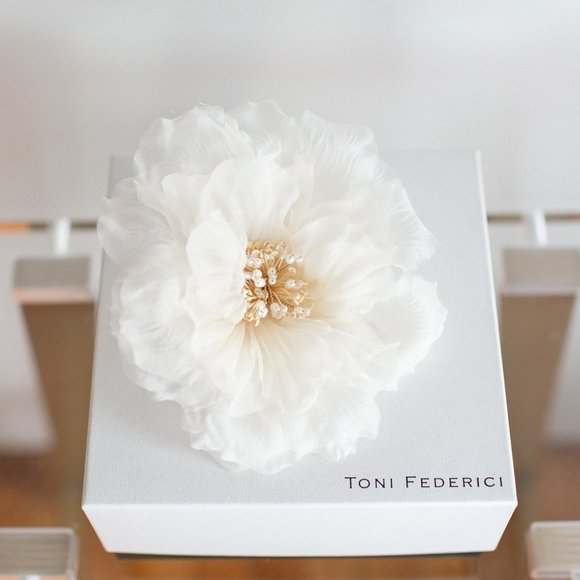 TONI FEDERICI Accessories - Toni Federici Ivory Hair Flower Authentic